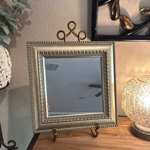 Elegant Gold Framed Mirror-13x13